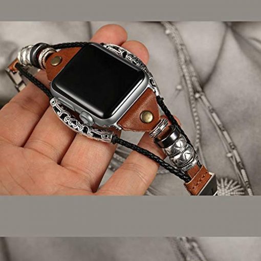Our Apple watch series 4 band is a Superior leather apple watch band with ornamental steel design, its the best apple watch bands ever