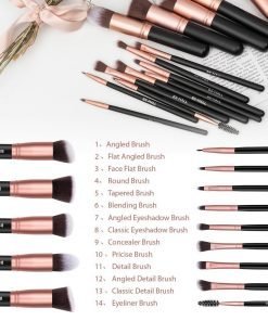 BS-MALL Makeup Brushes Premium Synthetic Foundation Powder Concealers Eye Shadows Makeup 14 Pcs Brush Set